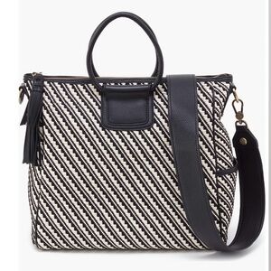Gently used HOBO Sheila Woven Leather Satchel